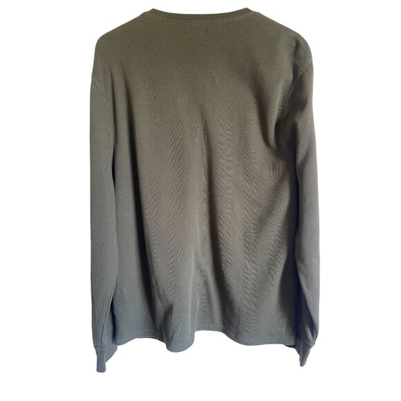 J. Crew Factory CD822 Dark Green Henley Long Sleeve Size XXL - Picture 2 of 7